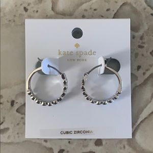 Kate spade full circle silver hoops
